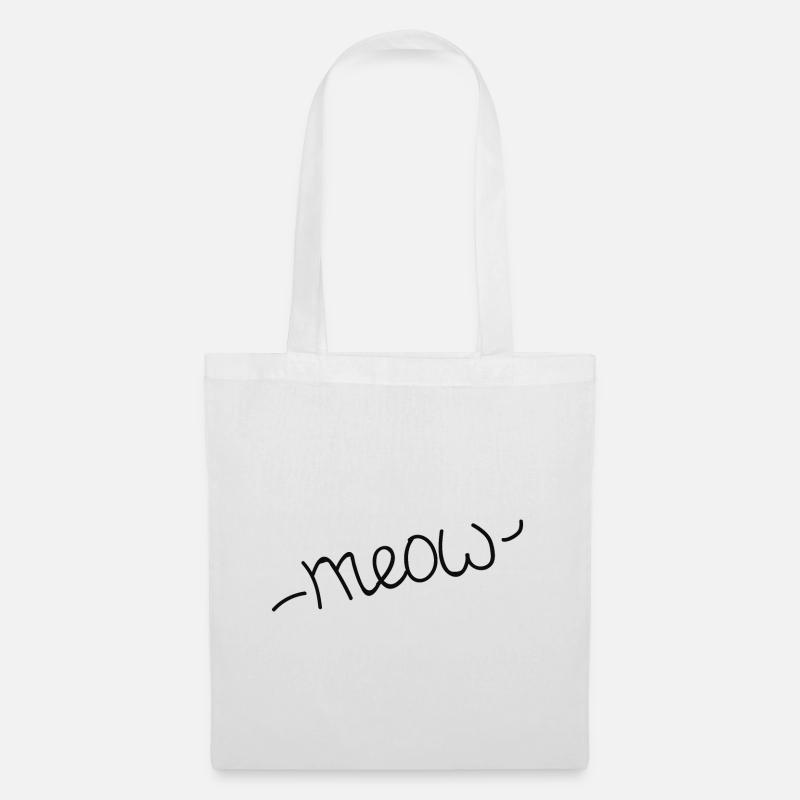 meow miau - Stoffbeutel - Weiß