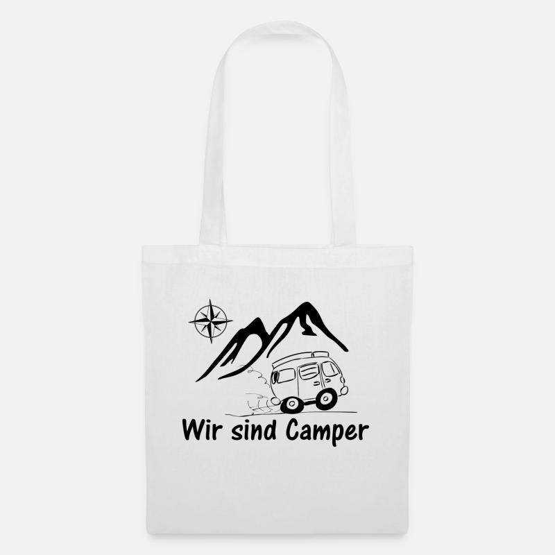 Wir sind Camper - Stoffbeutel - Weiß