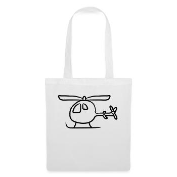 Enfants dessin animé comique Heli mignon - Sac en tissu - blanc - Devant