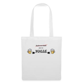 Jetzt ist Malle - Stoffbeutel - Weiß - Vorne