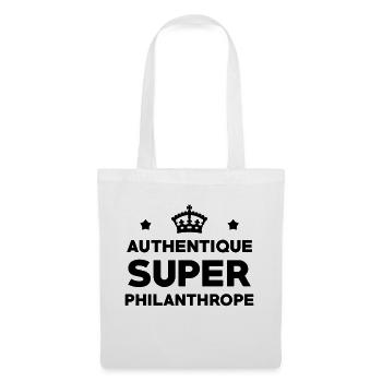 Philanthrope / Philanthropie / Association / - Sac en tissu - blanc - Devant