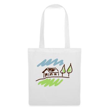 maison de campagne c1 - Sac en tissu - blanc - Devant