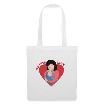Forever Love Baby Mutter - Stoffbeutel - Weiß - Vorne