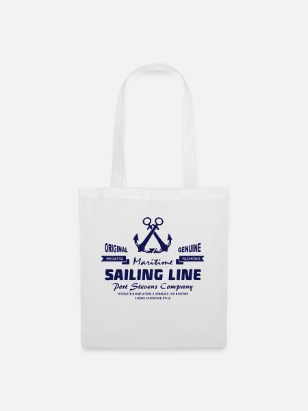 Anchor- Maritime Sailing - Stoffbeutel - Weiß