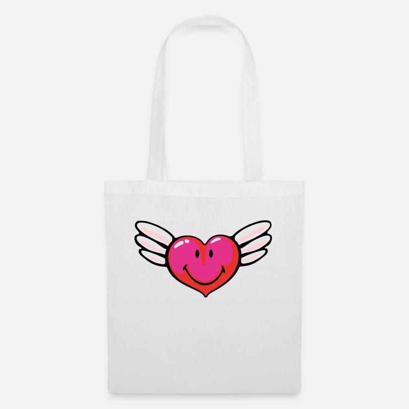 Smiley Love Angel - Stoffbeutel - Weiß