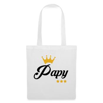 Papy Papi Grand-Père Retraite famille - Sac en tissu - blanc - Devant