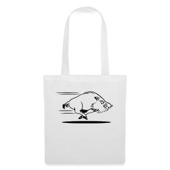 sanglier courant dangereux - Sac en tissu - blanc - Devant
