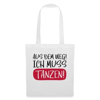 tanzen aus dem weg - Stoffbeutel - Weiß - Vorne