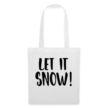 Laissez la neige - Sac en tissu - blanc - Devant