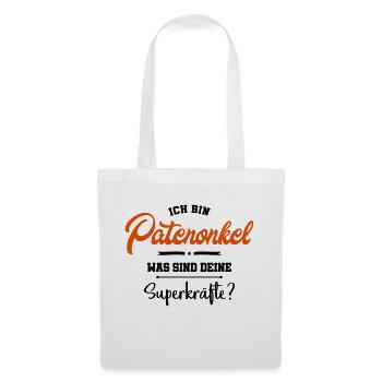 patenonkel superkraefte lustig - Stoffbeutel - Weiß - Vorne