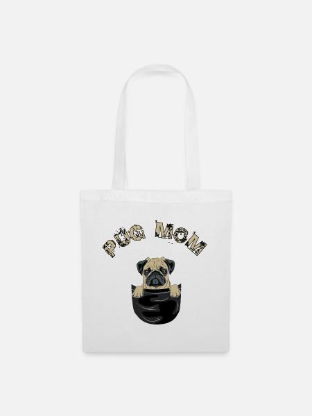 Mops Mamma - Stoffbeutel - Weiß