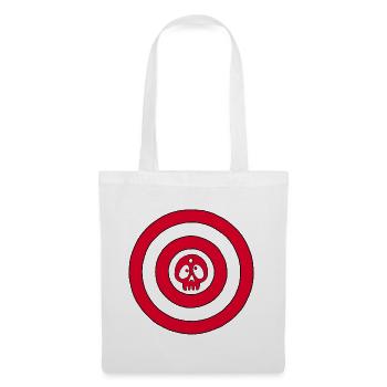 Tête de mort cible - Sac en tissu - blanc - Devant