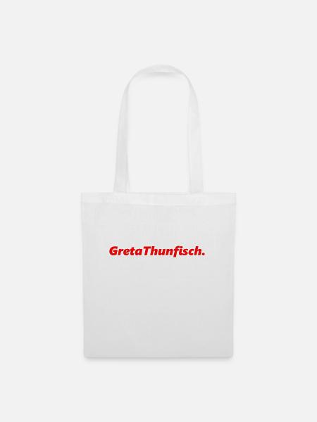 GretaThunfisch rot - Stoffbeutel - Weiß