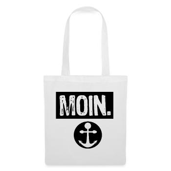 Jeu abstrait de couleurs en noir et blanc - Sac en tissu - blanc - Devant