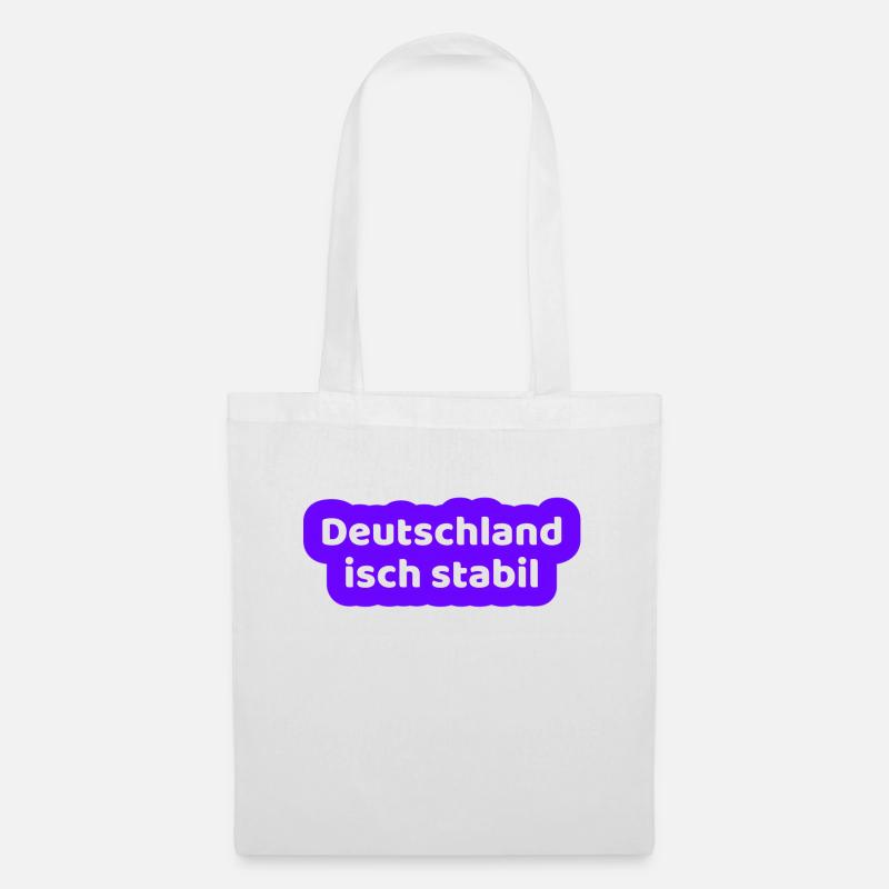 Deutschland isch stabil - Stoffbeutel - Weiß