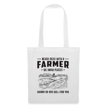 Agriculteur agriculteur agriculteur tracteur idée cadeau - Sac en tissu - blanc - Devant