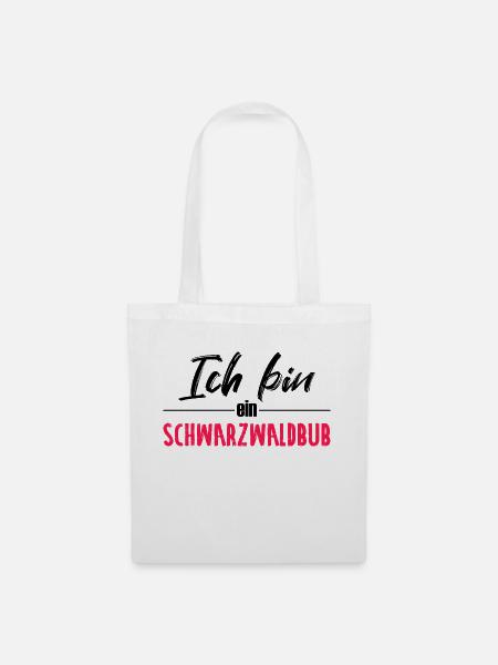 Schwarzwaldbub echter Schwarzwälder - Stoffbeutel - Weiß
