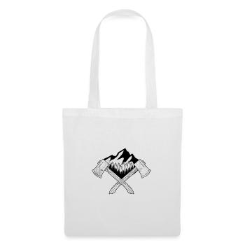 Haches et forêt | Forester chasseur forestier - Sac en tissu - blanc - Devant