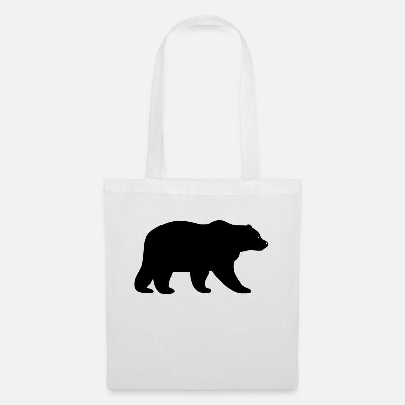 Schwarzbär - Stoffbeutel - Weiß