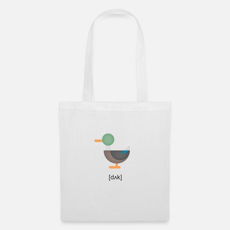 Vintage duck with text - Tote Bag - white
