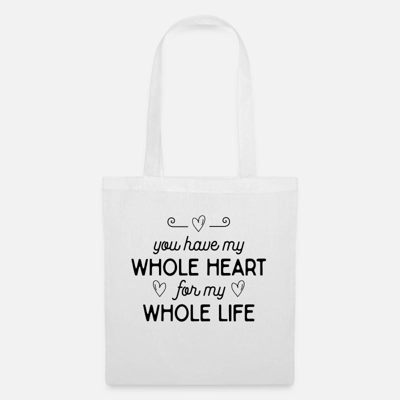 Déclaration d'amour romantique - Sac en tissu - blanc
