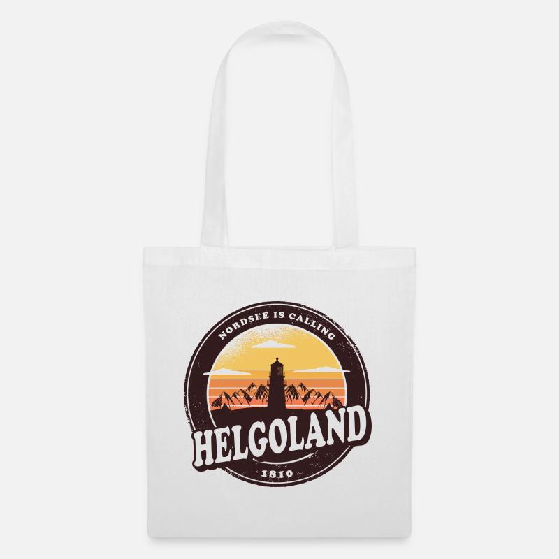 Helgoland Sunset Design / Geschenkidee - Stoffbeutel - Weiß