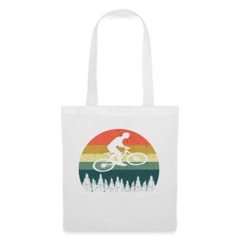 VTT vélo VTT Rétro Vintage Montagnes Biker - Sac en tissu - blanc - Devant