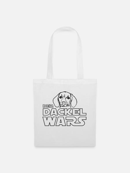 Der Dackel Wars - Farbwechsel möglich - Stoffbeutel - Weiß