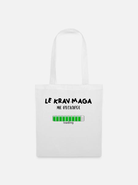 T shirt krav maga israel - Stoffbeutel - Weiß