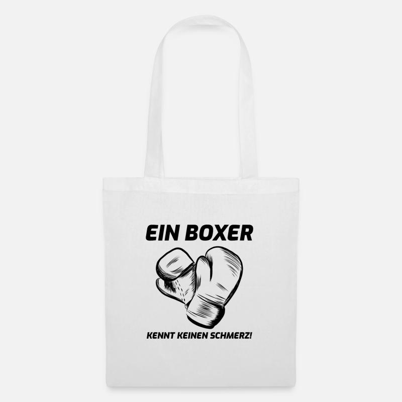 Boxen Boxer Boxhandschuhe Boxing Geschenk Spruch - Stoffbeutel - Weiß