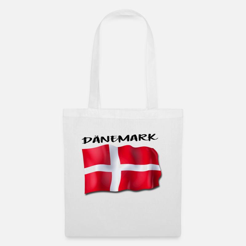 Dänemark Flage 2 - Stoffbeutel - Weiß