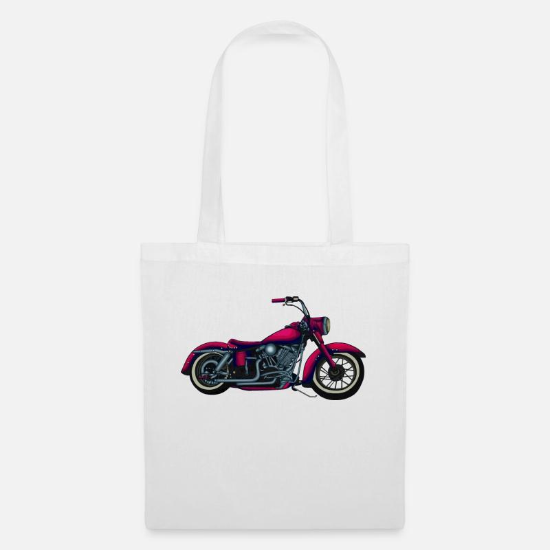Motorrad - Stoffbeutel - Weiß