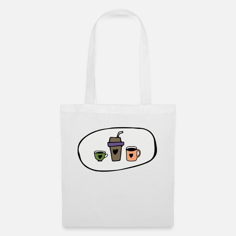 Kaffee genießen - Stoffbeutel - Weiß