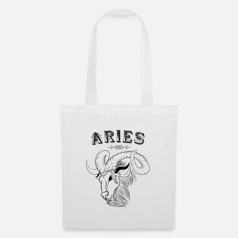 Aries Sternzeichen Widder - Stoffbeutel - Weiß