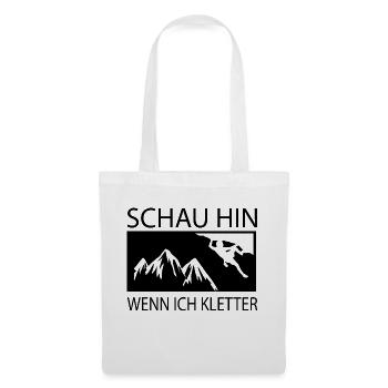 Bouldern Klettern Climbing - Stoffbeutel - Weiß - Vorne