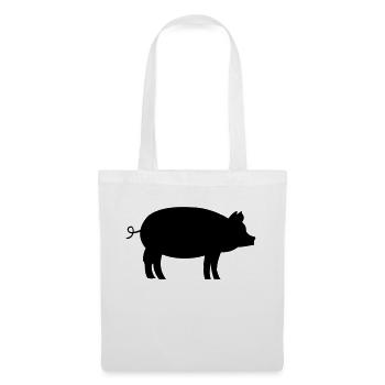 Schwein Pig - Stoffbeutel - Weiß - Vorne