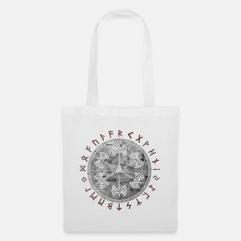 Keltischer Vikinger Vegvisir Kompass Wikinger - Stoffbeutel - Weiß