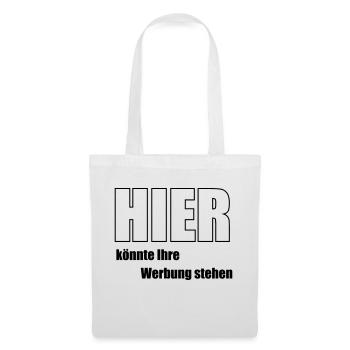 HIER könnte Ihre Werbung stehen - Stoffbeutel - Weiß - Vorne