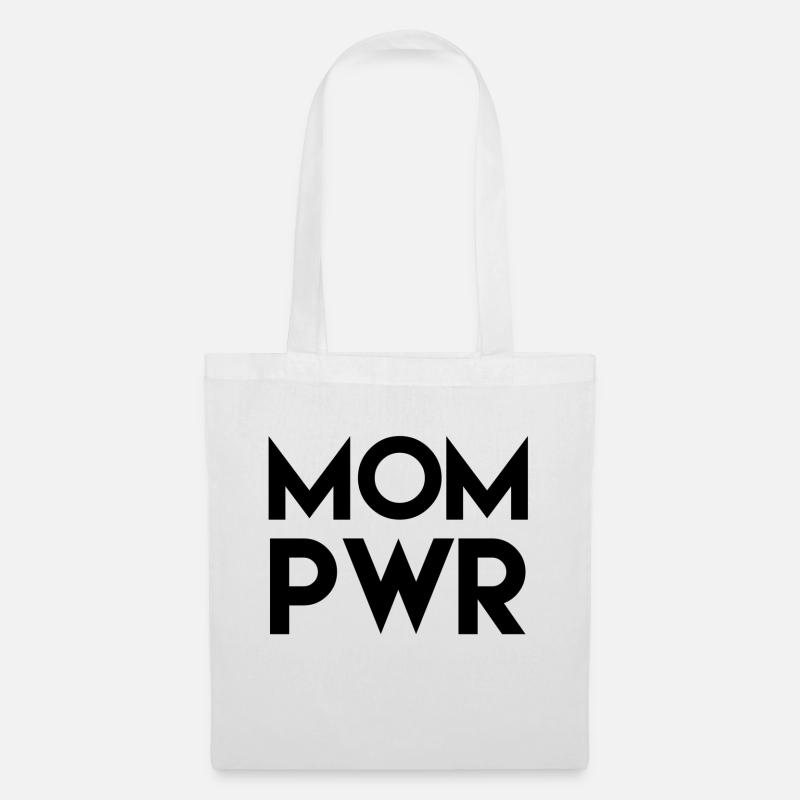 MOM PWR Mama Power Muttertag Beste Mama - Stoffbeutel - Weiß