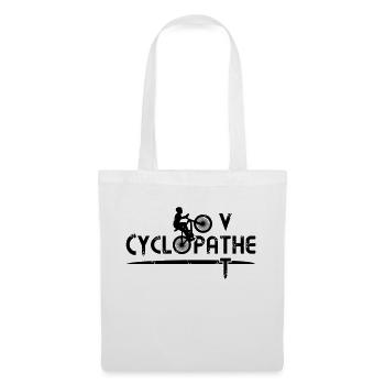 CYCLOPATHE DU VTT ! (vélo, nature) flex - Sac en tissu - blanc - Devant