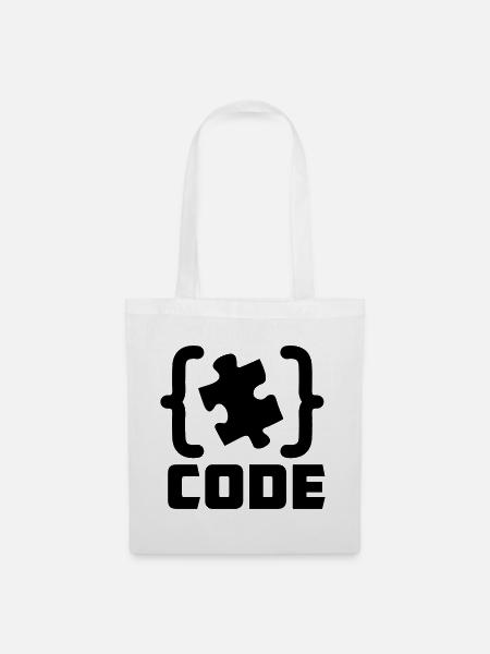 Programmierer Code-Puzzle-Lösung - Stoffbeutel - Weiß