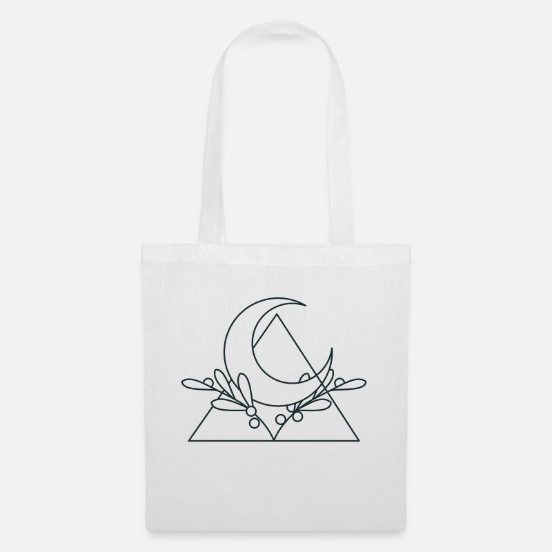 triangle croissant de lune - Sac en tissu - blanc
