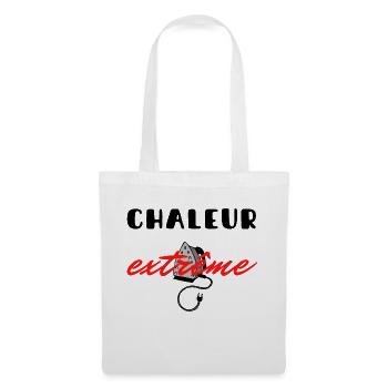 CHALEUR EXTRÊME SOLEIL ÉTÉ FER A REPASSER - Sac en tissu - blanc - Devant