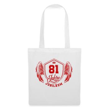 81 Zahl Wappen - Stoffbeutel - Weiß - Vorne