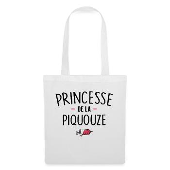 Princesse de la piquouze - Cadeau infirmière - Sac en tissu - blanc - Devant