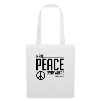 La paix partout dans le noir - Sac en tissu - blanc - Devant