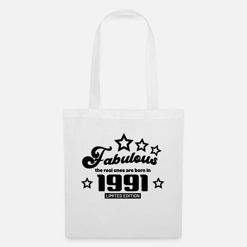 fabelhaft die echten werden 1991 geboren - Stoffbeutel - Weiß