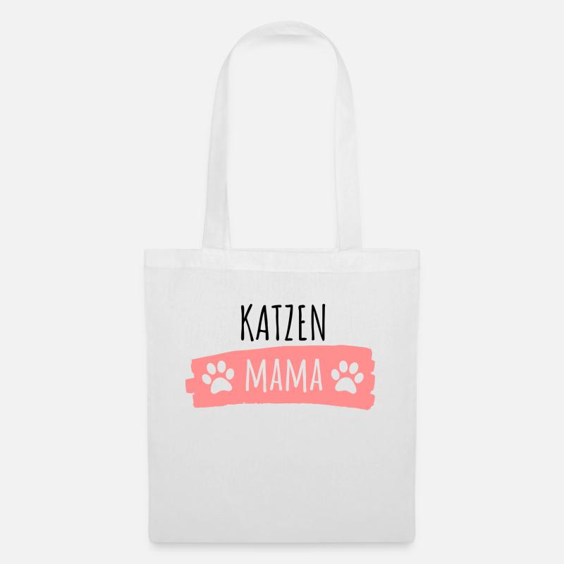 süßes Katzen Mama Design Katzenfreunde Geschenk - Stoffbeutel - Weiß