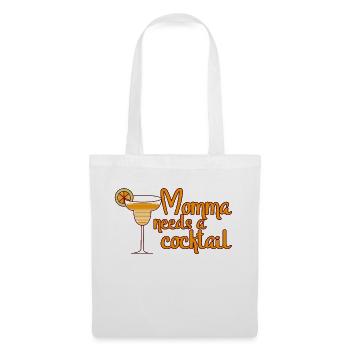 Momma Needs A Cocktail - Stoffbeutel - Weiß - Vorne