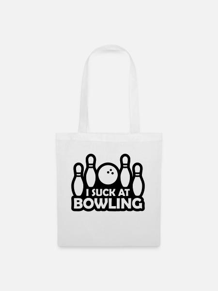 I suck at bowling - Stoffbeutel - Weiß